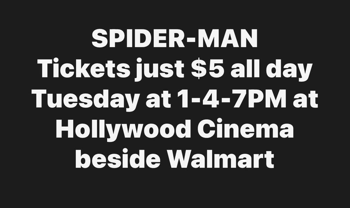 Hollywood Cinema Is Open! Now showing: