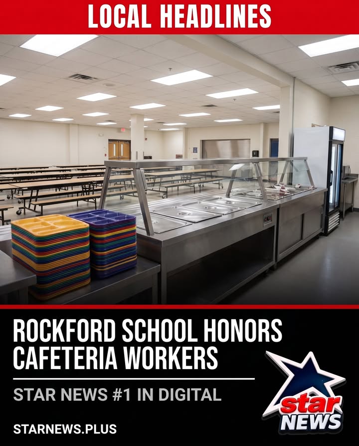 Officials at Rockford Elementary School recognized the school's cafeteria staff for making National School...