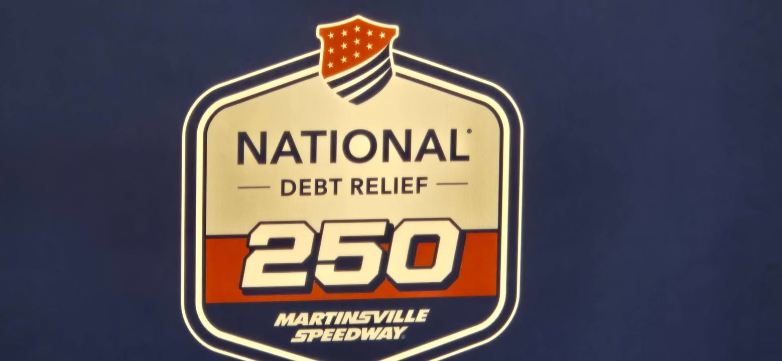 Practice is underway here in Martinsville for the National Debt Relief 250 here at the paperclip on...