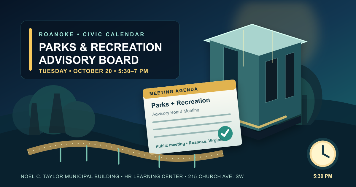 Roanoke Parks and Recreation Advisory Board meets Oct. 20