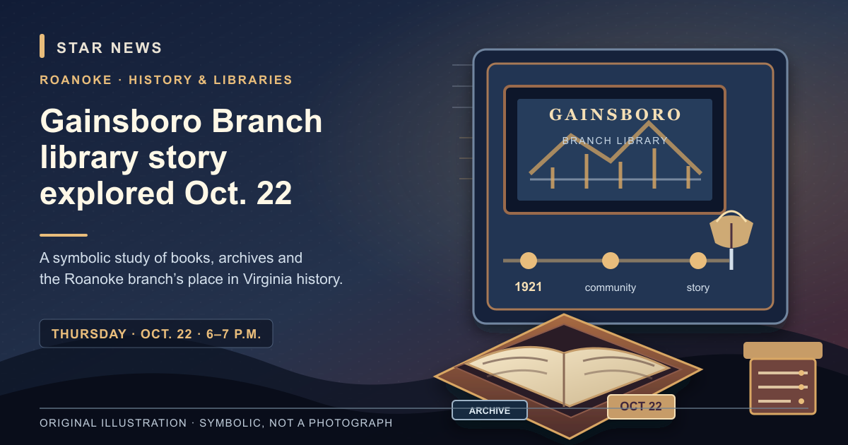 Roanoke library talk explores Gainsboro Branch history Oct. 22