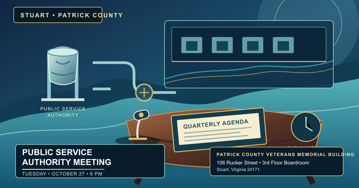 Patrick County PSA schedules quarterly meeting Oct. 27 in Stuart